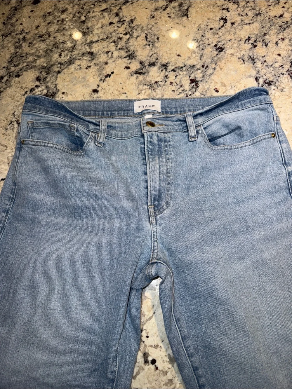 Frame Light Blue Slim Straight Jeans - Picture 6 of 11